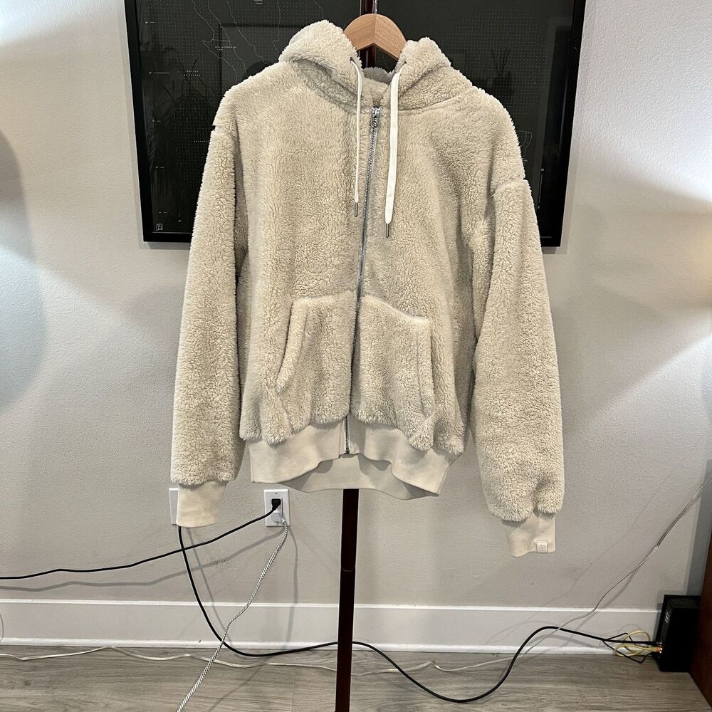 rag & bone - Damon Fleece Zip-Up Hoodie - Cream